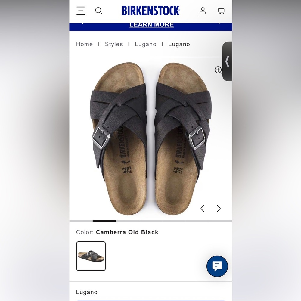 Birkenstock Lugano Sandals in Canberra Old Black